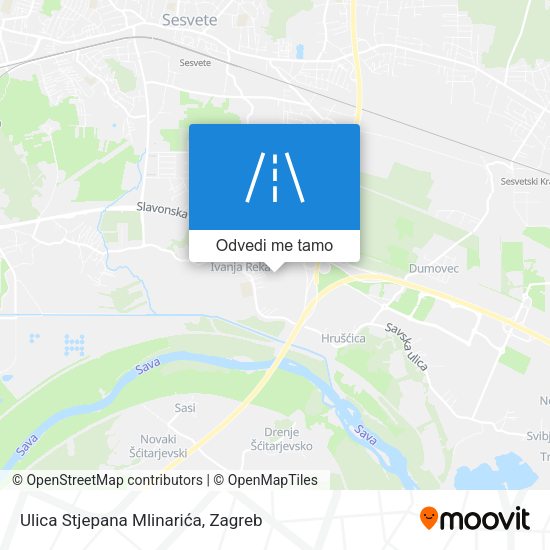 Karta Ulica Stjepana Mlinarića