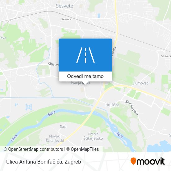 Karta Ulica Antuna Bonifačića