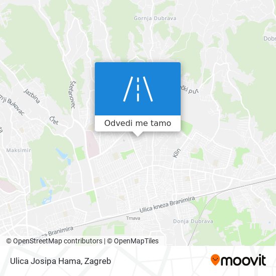 Karta Ulica Josipa Hama