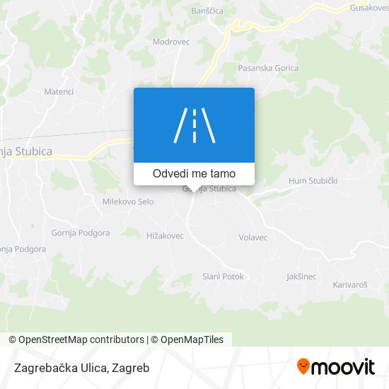 Karta Zagrebačka Ulica