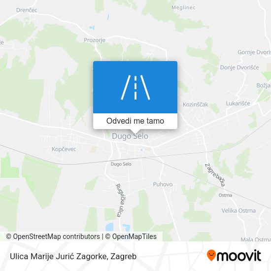 Karta Ulica Marije Jurić Zagorke