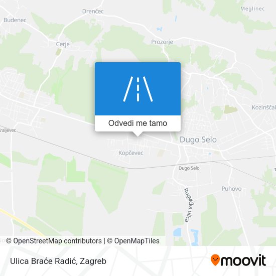 Karta Ulica Braće Radić