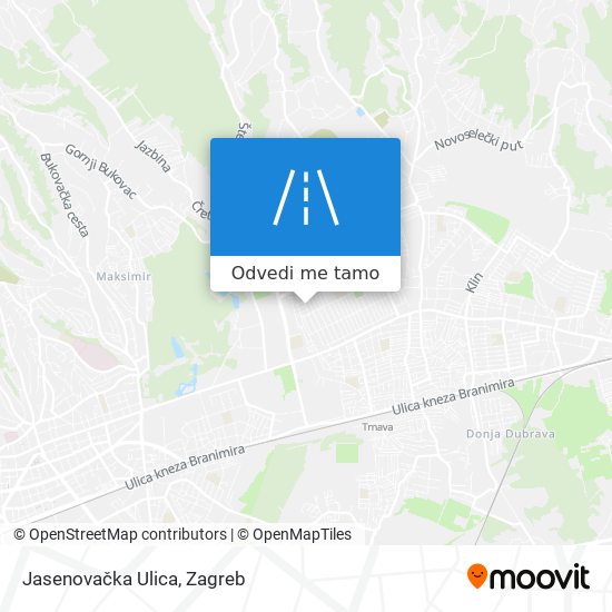 Karta Jasenovačka Ulica