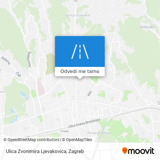 Karta Ulica Zvonimira Ljevakovića