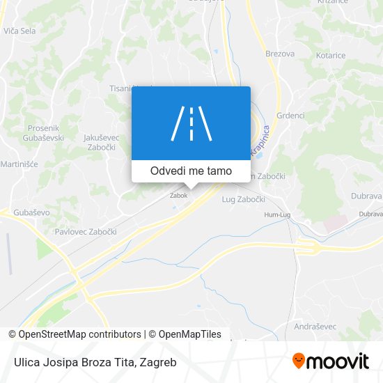 Karta Ulica Josipa Broza Tita