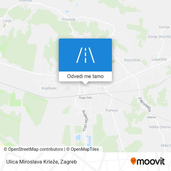 Karta Ulica Miroslava Krleže