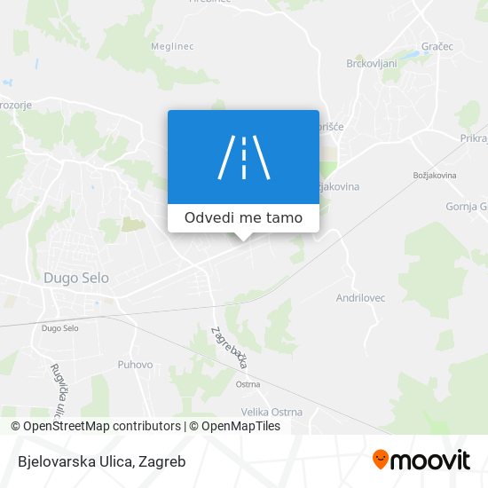 Karta Bjelovarska Ulica