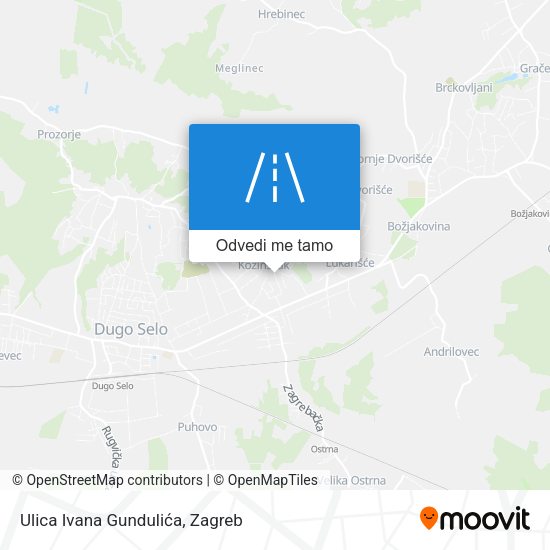 Karta Ulica Ivana Gundulića