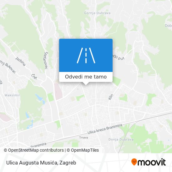 Karta Ulica Augusta Musića