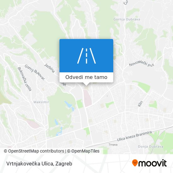 Karta Vrtnjakovečka Ulica