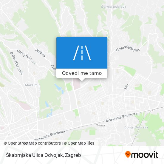 Karta Škabrnjska Ulica Odvojak