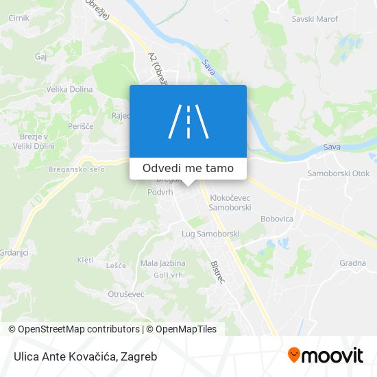 Karta Ulica Ante Kovačića