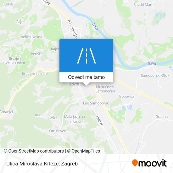 Karta Ulica Miroslava Krleže