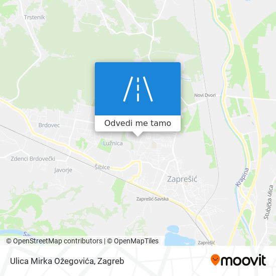 Karta Ulica Mirka Ožegovića
