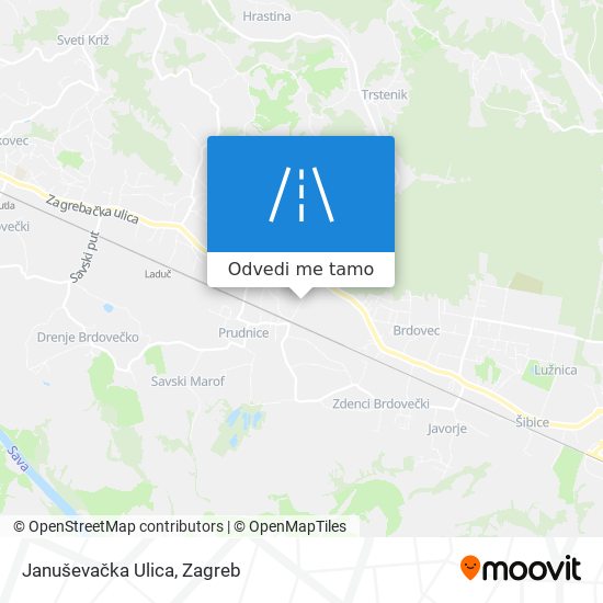 Karta Januševačka Ulica