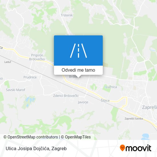 Karta Ulica Josipa Dojčića