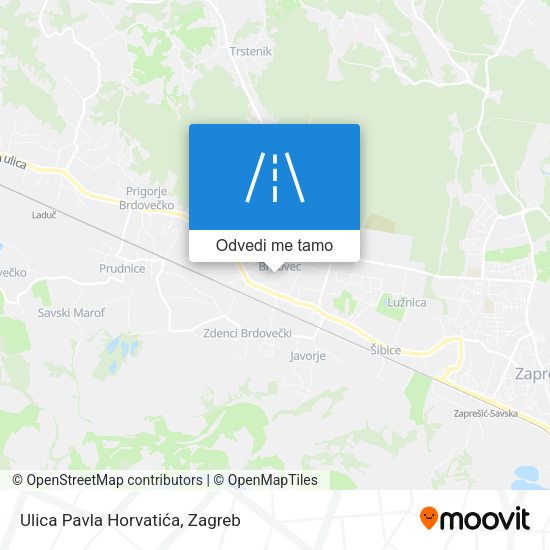 Karta Ulica Pavla Horvatića
