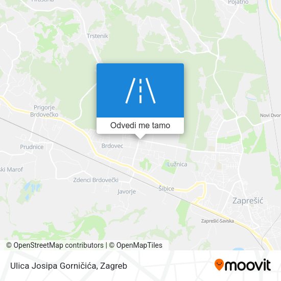 Karta Ulica Josipa Gorničića