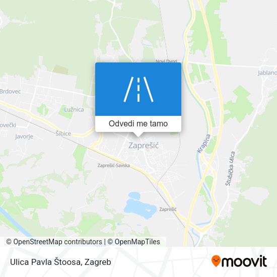 Karta Ulica Pavla Štoosa