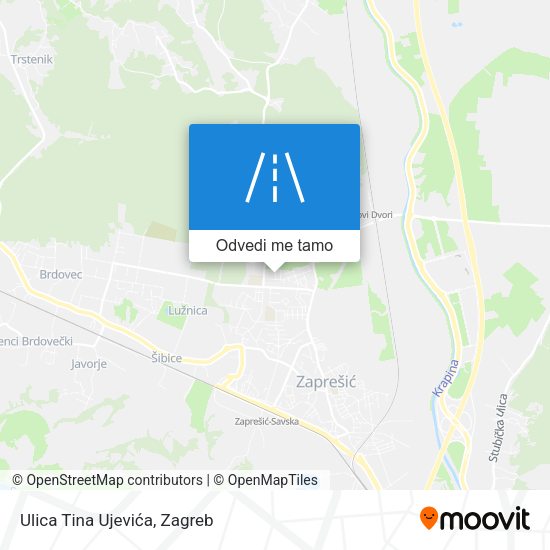 Karta Ulica Tina Ujevića