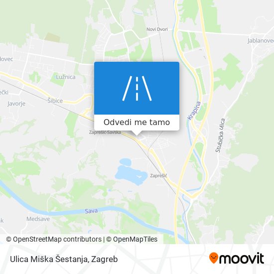 Karta Ulica Miška Šestanja