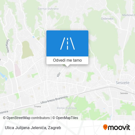 Karta Ulica Julijana Jelenića