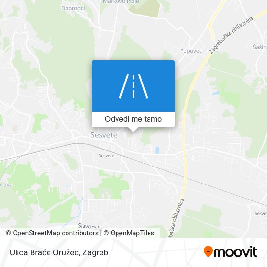 Karta Ulica Braće Oružec