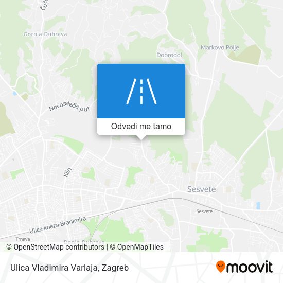 Karta Ulica Vladimira Varlaja