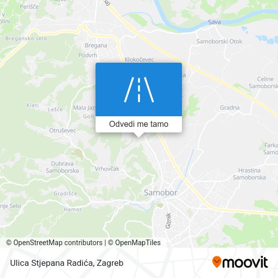 Karta Ulica Stjepana Radića