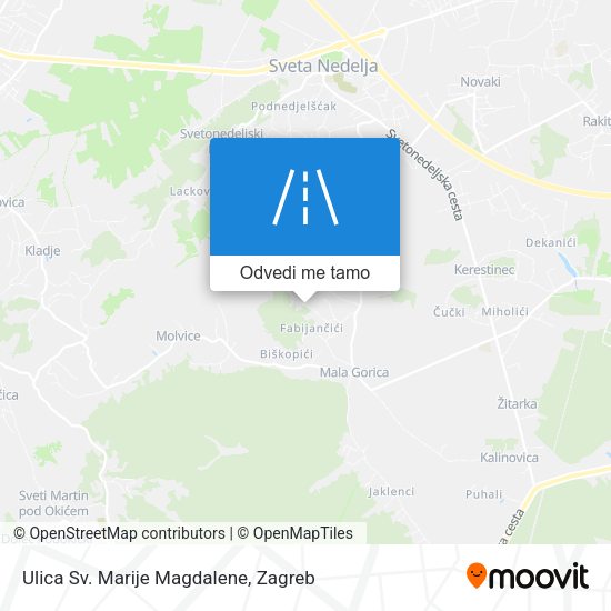 Karta Ulica Sv. Marije Magdalene