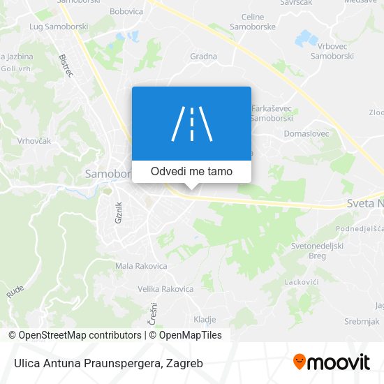 Karta Ulica Antuna Praunspergera