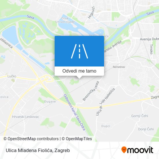 Karta Ulica Mladena Fiolića