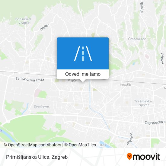 Karta Primišljanska Ulica