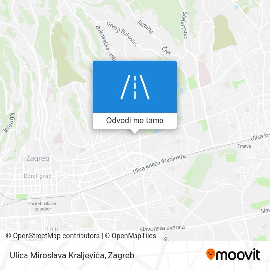 Karta Ulica Miroslava Kraljevića