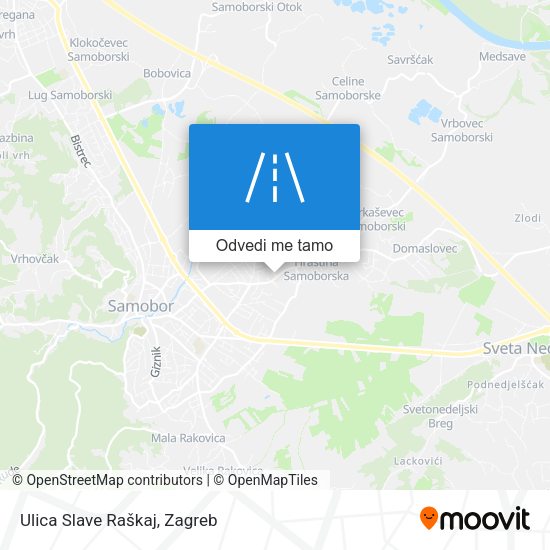 Karta Ulica Slave Raškaj