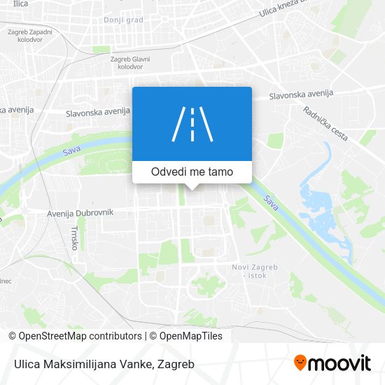 Karta Ulica Maksimilijana Vanke