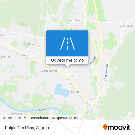 Karta Poljanička Ulica