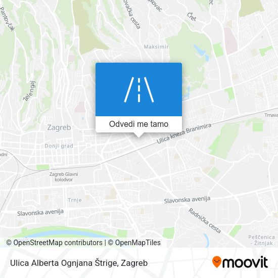 Karta Ulica Alberta Ognjana Štrige