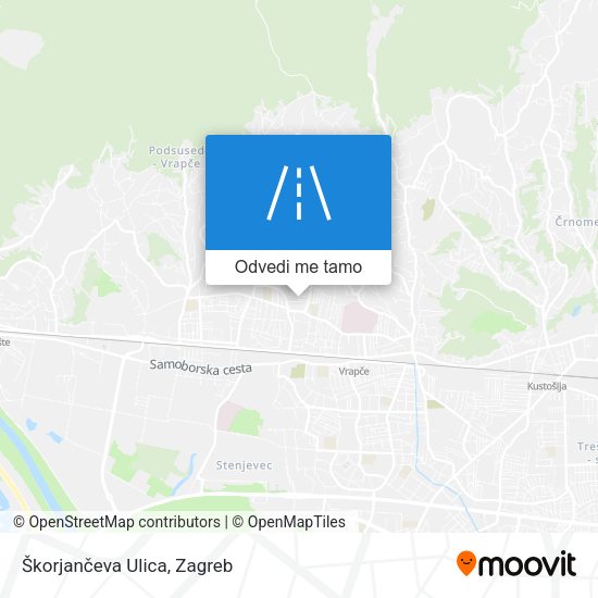 Karta Škorjančeva Ulica