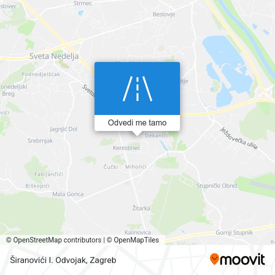 Karta Širanovići I. Odvojak