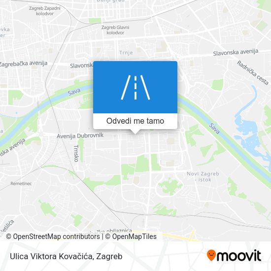 Karta Ulica Viktora Kovačića