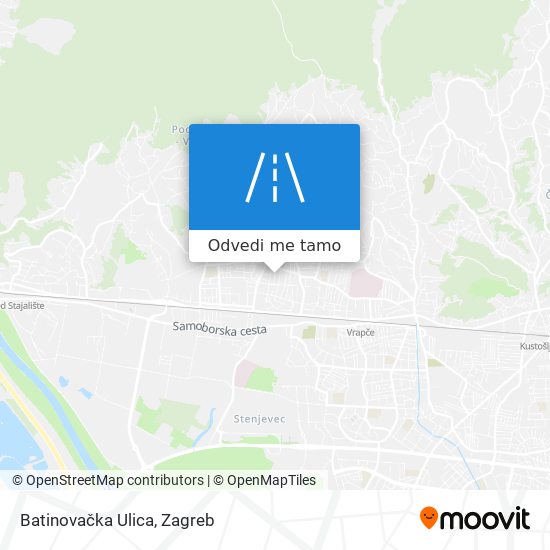 Karta Batinovačka Ulica