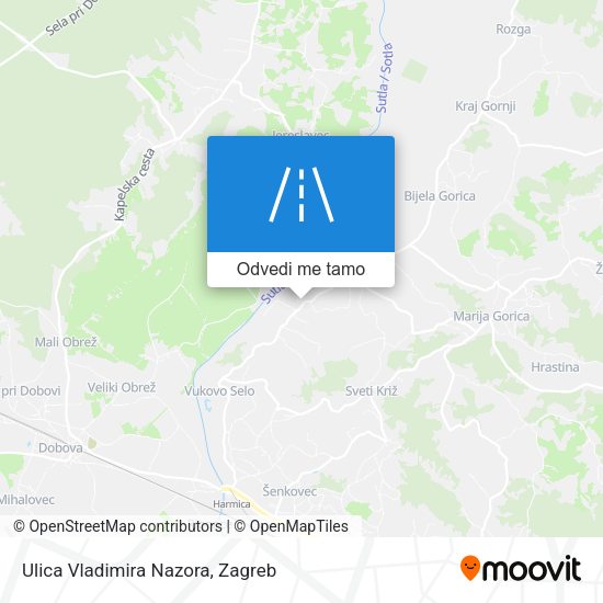 Karta Ulica Vladimira Nazora
