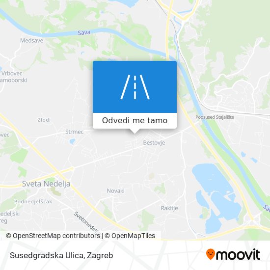 Karta Susedgradska Ulica