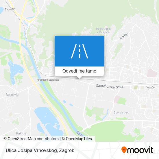 Karta Ulica Josipa Vrhovskog