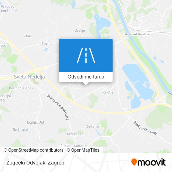 Karta Žugečki Odvojak