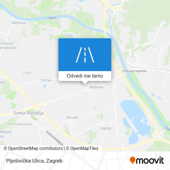 Karta Plješivička Ulica
