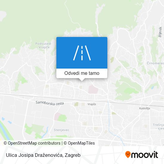 Karta Ulica Josipa Draženovića