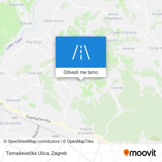 Karta Tomaševečka Ulica