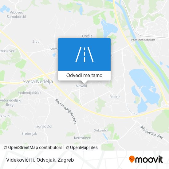 Karta Videkovići Ii. Odvojak